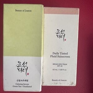 Beauty of Joseon Calming Serum and Daily Tinted Sunscreen